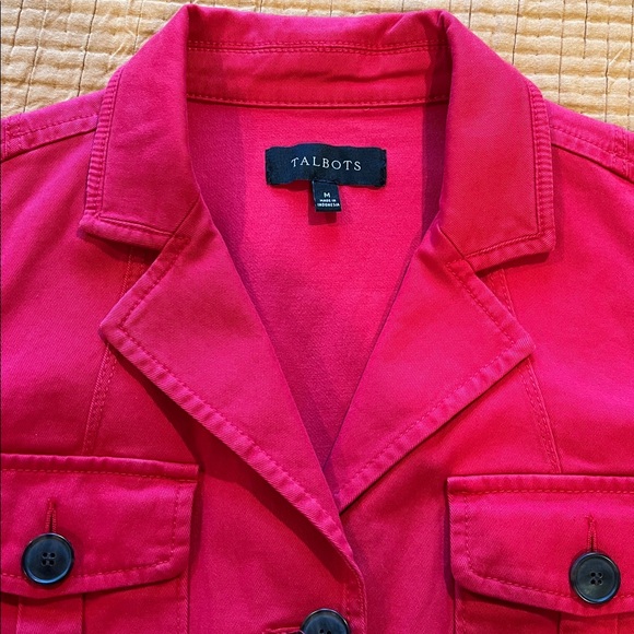 Talbots Red Utility Jacket - Picture 3 of 9